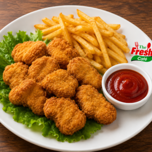Delicious Chicken Nuggets with Fries
